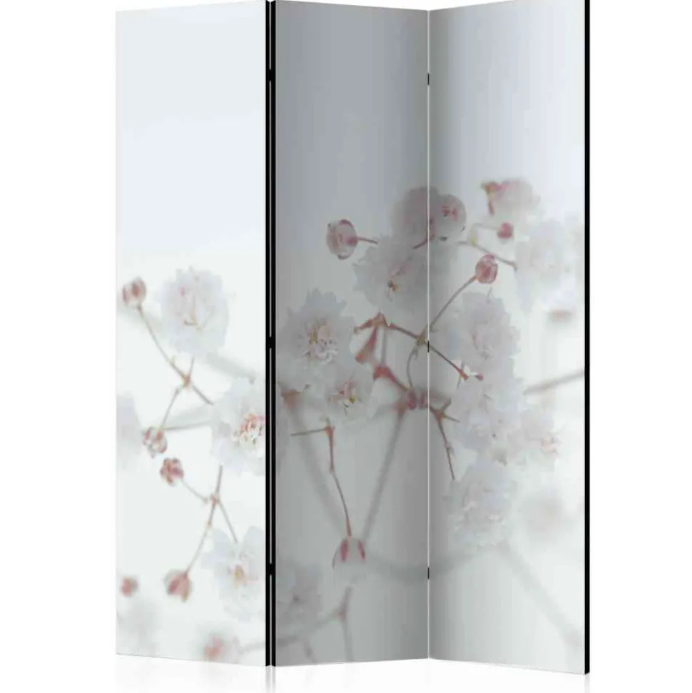 Schlichter Foto-Paravent mit weißen Blüten - Newok