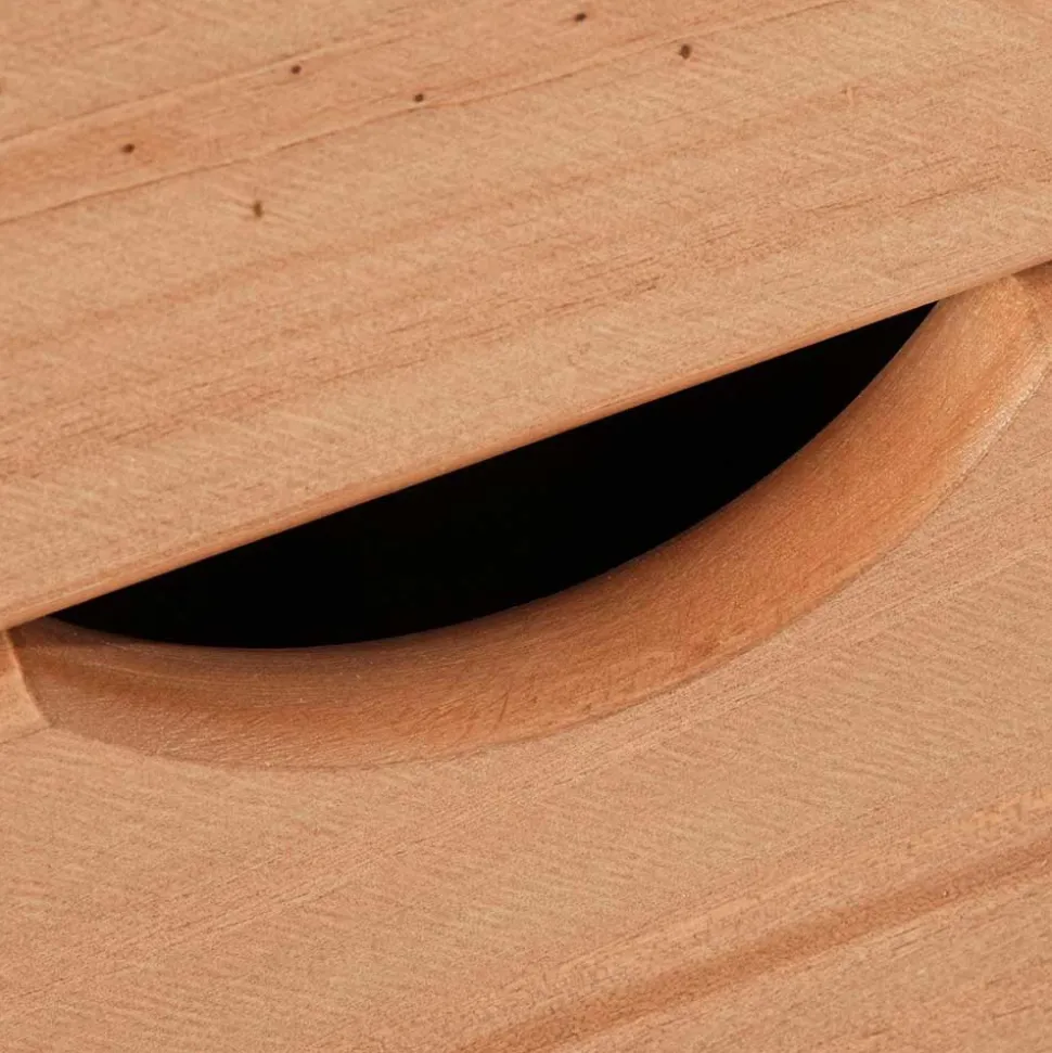 Schmale Kiefernholz Kommode mit sechs Schubladen - Calpano