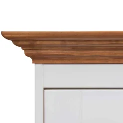 Schmale Landhaus Vitrine aus Kiefernholz - Bordona