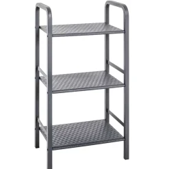 Schmales Standregal aus grauem Stahl - Pazionan