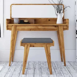Schminktisch & Hocker - moderner Retro Style - Hardus (zweiteilig)