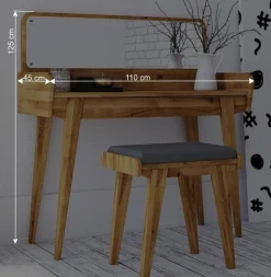 Schminktisch & Hocker - moderner Retro Style - Hardus (zweiteilig)