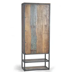 Schrank aus Recyclingholz mit Lackresten - Miriam