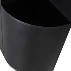 Schrank einseitig abgerundet in Schwarz - Niwidus