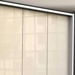 Schrank fürs Schlafzimmer in Creme Glas & Weiß - Zidarie