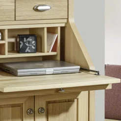 Schrank mit Schreibklappe in Eichefarben - Matss