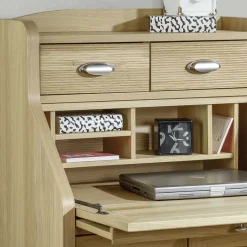 Schrank mit Schreibklappe in Eichefarben - Matss