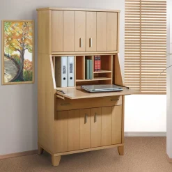 Schrank mit Schreibklappe in Buche Natur - Lidoral