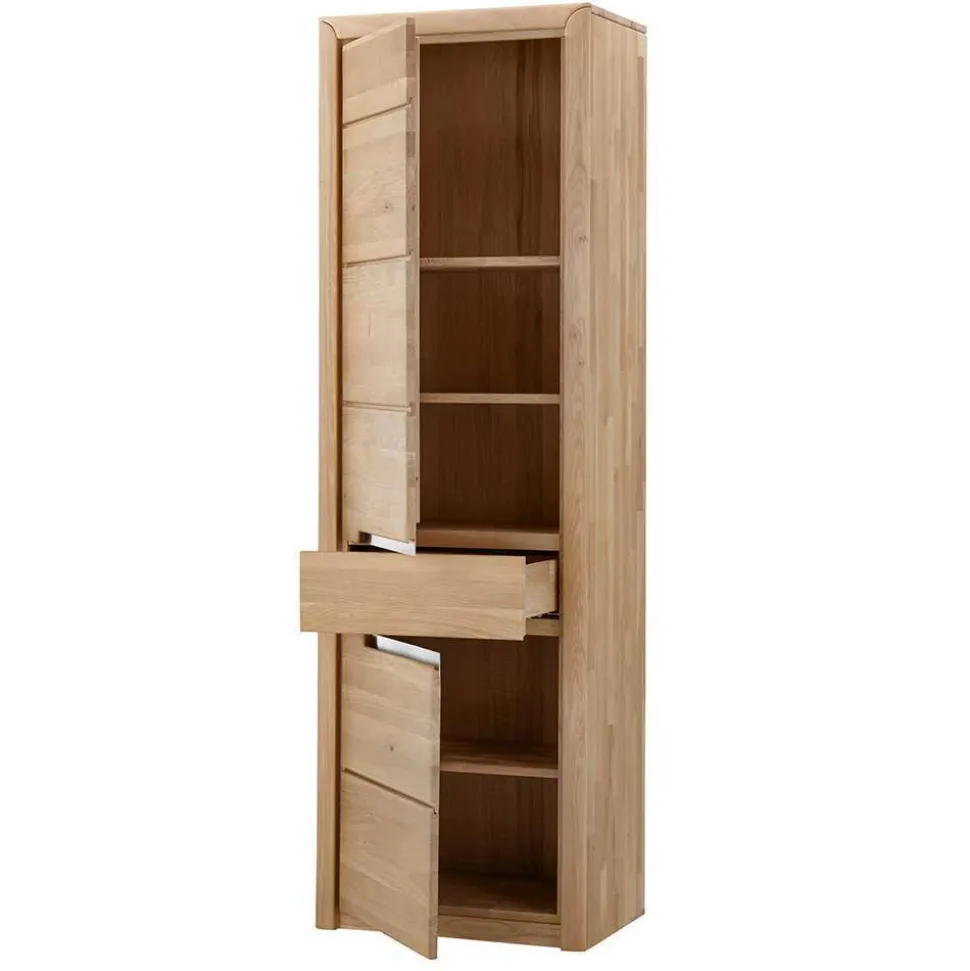 Schrankwand Croconia aus Wildeiche massiv (dreiteilig)