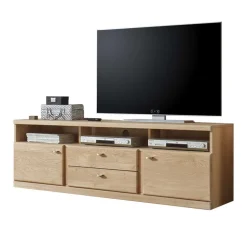 Schrankwand Smonia aus Wildeiche Bianco (vierteilig)