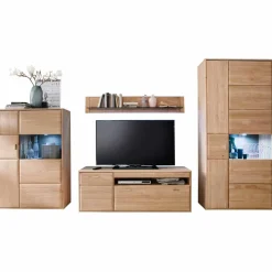 Schrankwand Vernella in Eiche Bianco (vierteilig)