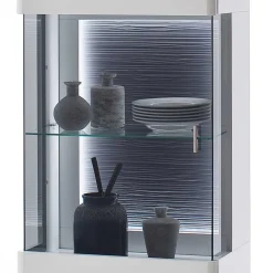 Schrankwand Wohnzimmer in Weiß - Hazime (vierteilig)