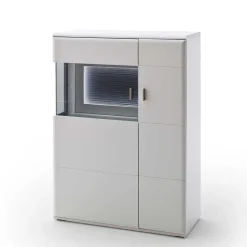 Schrankwand Wohnzimmer in Weiß - Hazime (vierteilig)