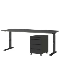 Schreibtisch & Rollcontainer - 3 Größen - Tila (zweiteilig)