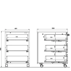 Schreibtisch & Rollcontainer 158x79 cm - Contrage (zweiteilig)