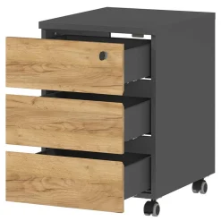 Schreibtisch & Rollcontainer 158x79 cm - Contrage (zweiteilig)