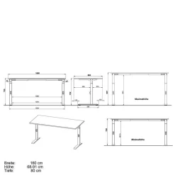 Schreibtisch & Rollcontainer Set - Sparkle (zweiteilig)