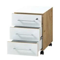 Schreibtisch & Rollcontainer & Schrank - Laszlo (dreiteilig)