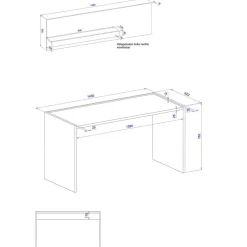 Schreibtisch & Wandboard modern - Nonessia (zweiteilig)