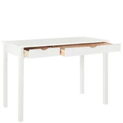 Schreibtisch aus Holz in Weiß lackiert - Jaisa