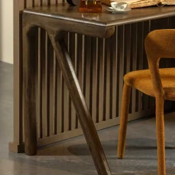 Schreibtisch aus Mangoholz in Walnuss Braun - Tadeuz