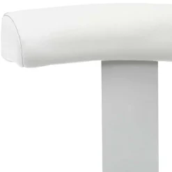 Schreibtisch Hocker mit Rückenlehne in Weiß - Tanta