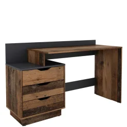 Schreibtisch in Altholz Optik mit Anthrazit - Georgia