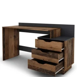 Schreibtisch in Altholz Optik mit Anthrazit - Georgia