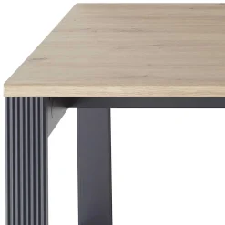 Schreibtisch in Dunkelgrau & Eiche Optik - Joe