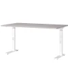 Schreibtisch in Hellgrau und Weiß - Topper