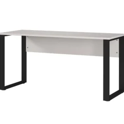 Schreibtisch in Hellgrau mit Schwarz - Chiron