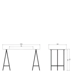 Schreibtisch in Hellgrau Kiefernholz - Amare