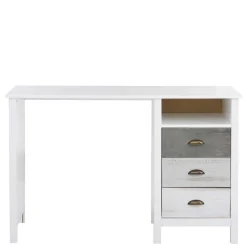 Schreibtisch in Weiß mit Grau - Car