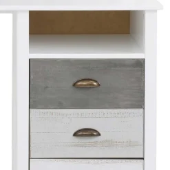 Schreibtisch in Weiß mit Grau - Car