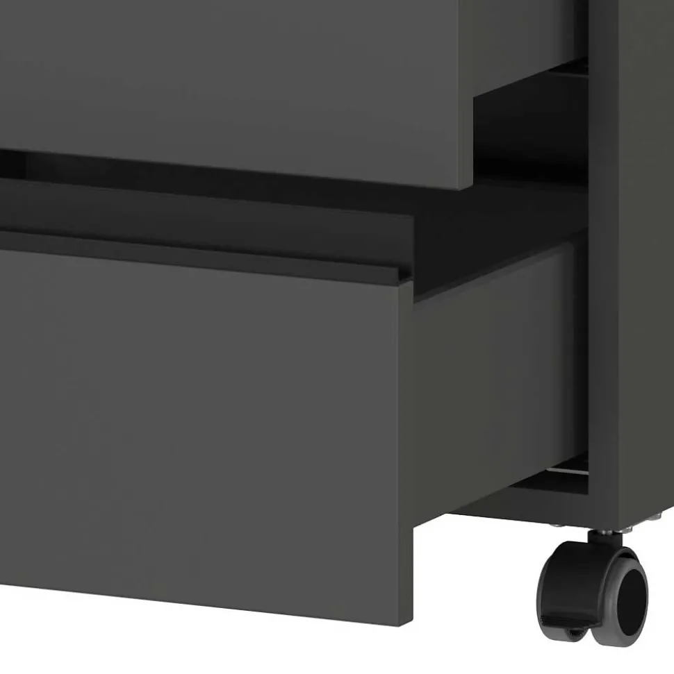 Schreibtisch Kombination in Dunkelgrau - Espnoz (zweiteilig)