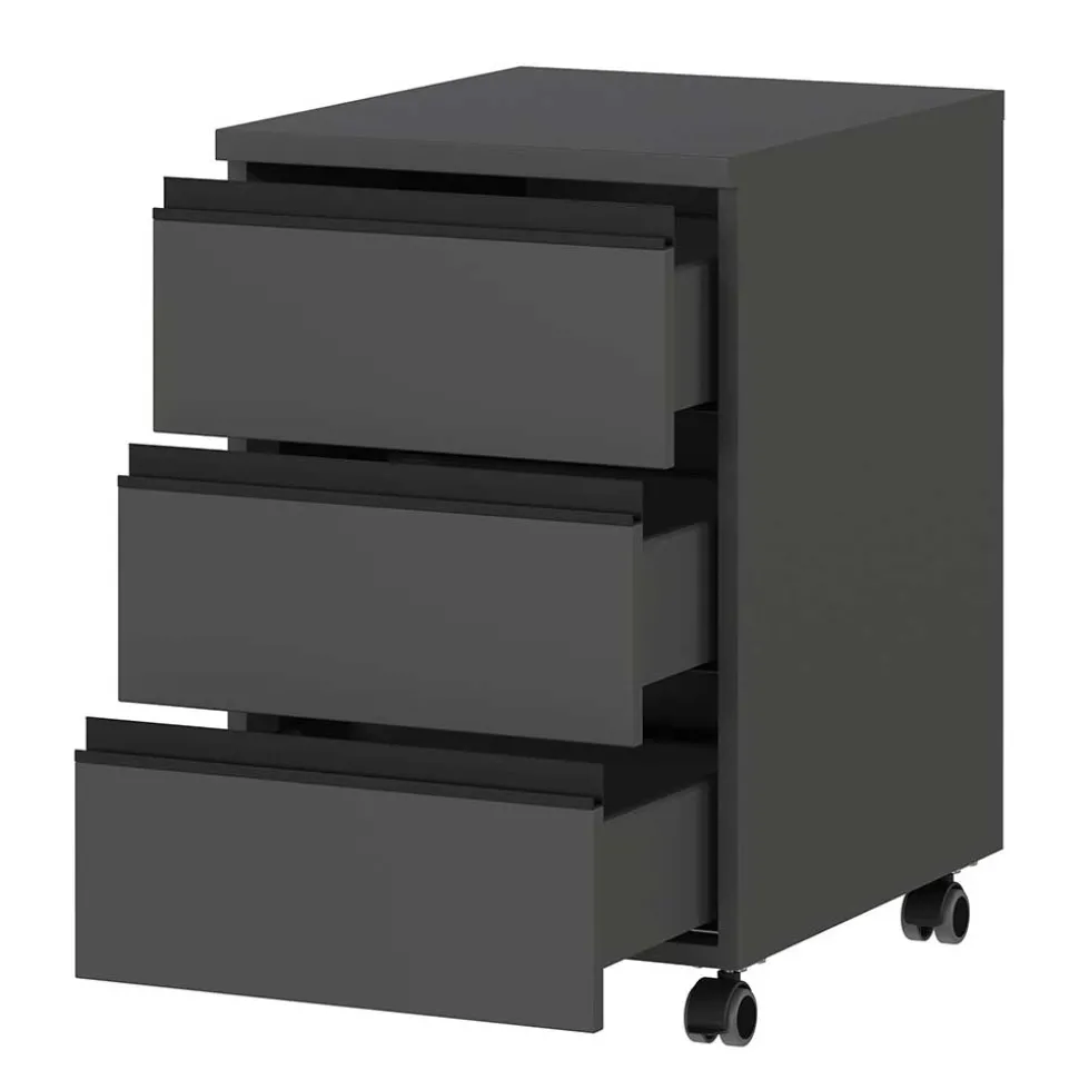 Schreibtisch Kombination in Dunkelgrau - Espnoz (zweiteilig)