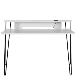 Schreibtisch mit Aufsatz in Weiß - Finlays