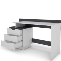 Schreibtisch mit drei Schubladen und Aufsatz - Dotagon