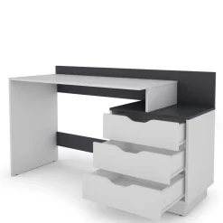 Schreibtisch mit drei Schubladen und Aufsatz - Dotagon