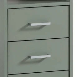 Schreibtisch mit Schubladen in Graugrün - Fegura