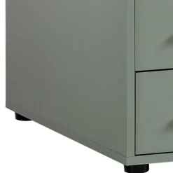 Schreibtisch mit Schubladen in Graugrün - Fegura