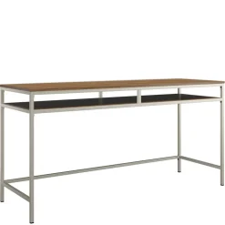 Schreibtisch mit Staufach in Walnuss Optik - Streetline