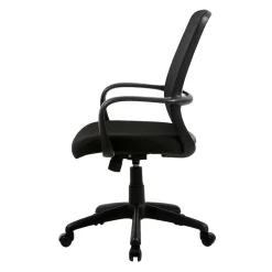 Schreibtisch PC Drehstuhl in Schwarz - Naresh