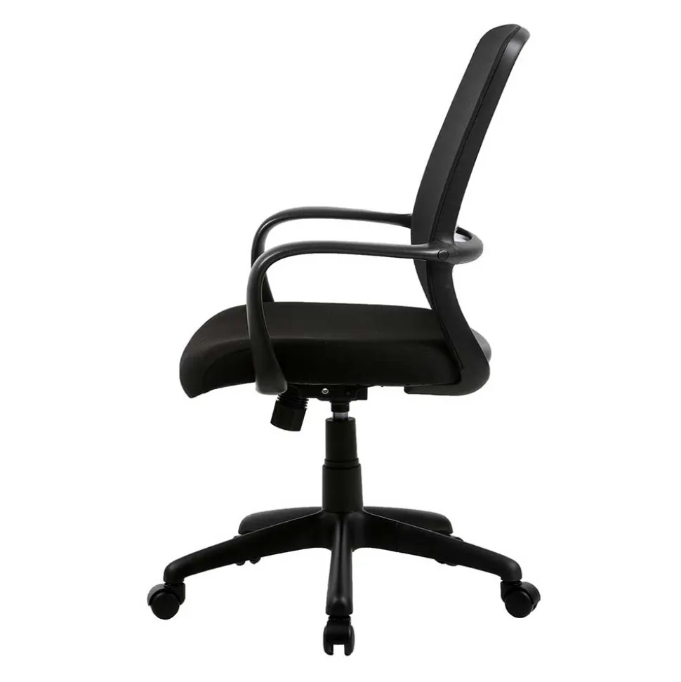 Schreibtisch PC Drehstuhl in Schwarz - Naresh