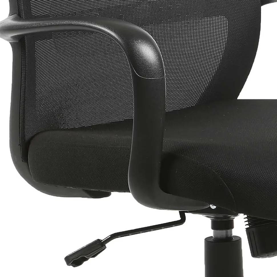 Schreibtisch PC Drehstuhl in Schwarz - Naresh