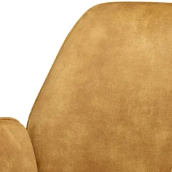 Schreibtisch Stuhl in Ocker Velours - Eckomy