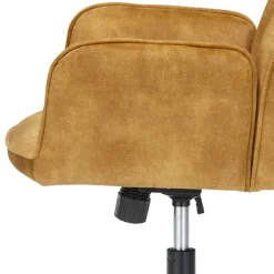 Schreibtisch Stuhl in Ocker Velours - Eckomy