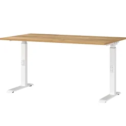 Schreibtisch zum Sitzen und Stehen mit T Gestell - Stellario