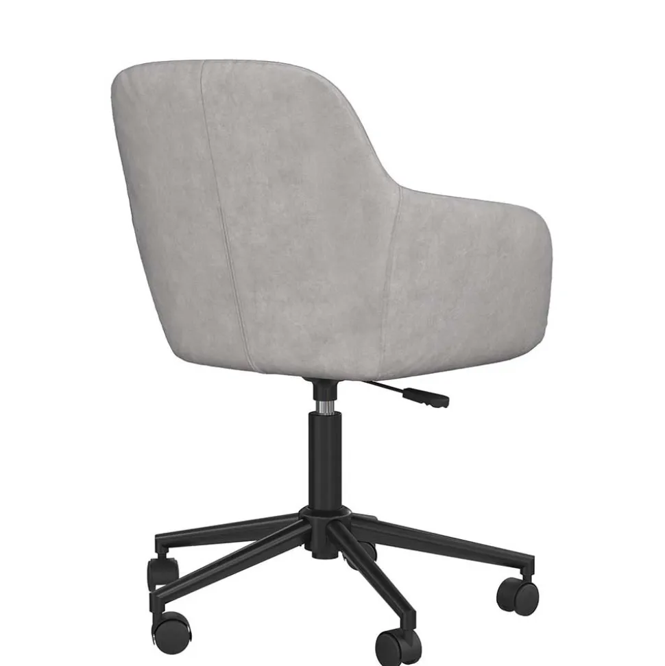 Schreibtischsessel in Hellgrau Samt - Rina