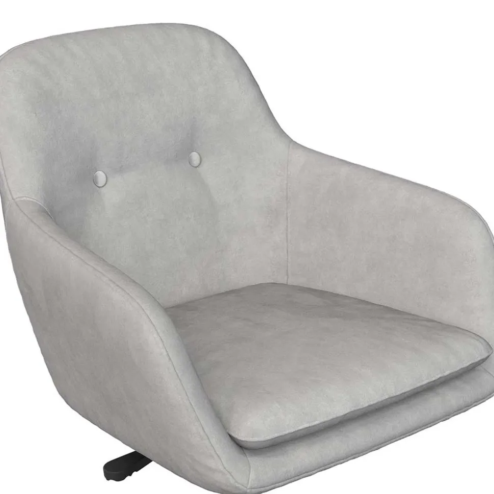 Schreibtischsessel in Hellgrau Samt - Rina